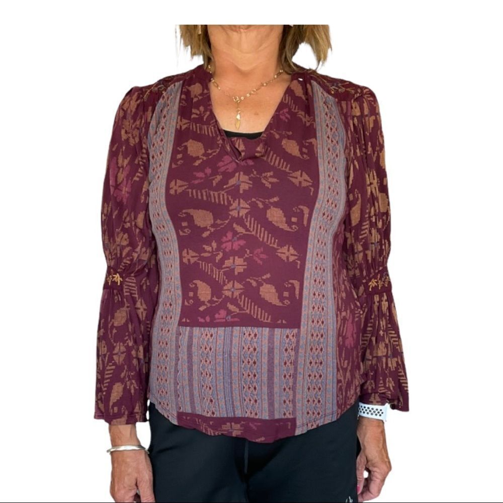 173 BOHO, WRAPAROUND CROSS FRONT, TOP, LUCKY BRAND,